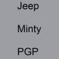 Preview: Jeep, Minty, PGP.