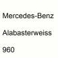 Preview: Mercedes-Benz, Alabasterweiss, 960.