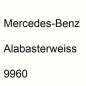 Preview: Mercedes-Benz, Alabasterweiss, 9960.