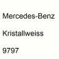 Preview: Mercedes-Benz, Kristallweiss, 9797.