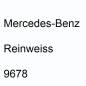 Preview: Mercedes-Benz, Reinweiss, 9678.