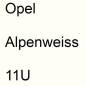 Preview: Opel, Alpenweiss, 11U.