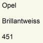 Preview: Opel, Brillantweiss, 451.