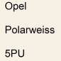 Preview: Opel, Polarweiss, 5PU.