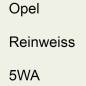 Preview: Opel, Reinweiss, 5WA.