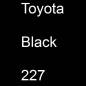 Preview: Toyota, Black, 227.