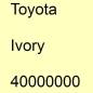 Preview: Toyota, Ivory, 40000000.