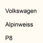 Preview: Volkswagen, Alpinweiss, P8.