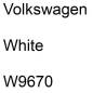 Preview: Volkswagen, White, W9670.