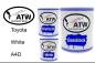 Preview: Toyota, White, A4D: 1L Lackdose + 1L Klarlack + 500ml Härter - Set, von ATW Autoteile West.