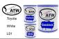 Preview: Toyota, White, L01: 1L Lackdose + 1L Klarlack + 500ml Härter - Set, von ATW Autoteile West.