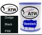 Preview: Dodge, Black, PX9: 1L Lackdose, von ATW Autoteile West.