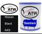 Preview: Nissan, Black, KK5: 1L Lackdose, von ATW Autoteile West.