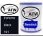 Preview: Porsche, Black, 741: 1L Lackdose, von ATW Autoteile West.