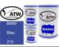 Preview: BMW, Blau, 210: 500ml Lackdose + 500ml Klarlack + 250ml Härter - Set, von ATW Autoteile West.