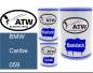 Preview: BMW, Caribe, 059: 500ml Lackdose + 500ml Klarlack + 250ml Härter - Set, von ATW Autoteile West.