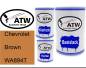 Preview: Chevrolet, Brown, WA894T: 500ml Lackdose + 500ml Klarlack + 250ml Härter - Set, von ATW Autoteile West.