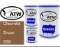 Preview: Chevrolet, Zircon, G98: 500ml Lackdose + 500ml Klarlack + 250ml Härter - Set, von ATW Autoteile West.