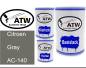 Preview: Citroen, Gray, AC-140: 500ml Lackdose + 500ml Klarlack + 250ml Härter - Set, von ATW Autoteile West.