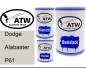 Preview: Dodge, Alabaster, P61: 500ml Lackdose + 500ml Klarlack + 250ml Härter - Set, von ATW Autoteile West.