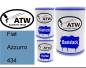 Preview: Fiat, Azzurro, 434: 500ml Lackdose + 500ml Klarlack + 250ml Härter - Set, von ATW Autoteile West.