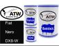 Preview: Fiat, Nero, DX8-W: 500ml Lackdose + 500ml Klarlack + 250ml Härter - Set, von ATW Autoteile West.