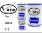 Preview: Fiat, White, 212: 500ml Lackdose + 500ml Klarlack + 250ml Härter - Set, von ATW Autoteile West.