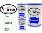 Preview: Fiat, White, 224: 500ml Lackdose + 500ml Klarlack + 250ml Härter - Set, von ATW Autoteile West.