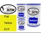 Preview: Fiat, Yellow, KYF: 500ml Lackdose + 500ml Klarlack + 250ml Härter - Set, von ATW Autoteile West.