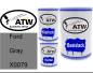 Preview: Ford, Gray, X0079: 500ml Lackdose + 500ml Klarlack + 250ml Härter - Set, von ATW Autoteile West.