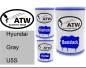 Preview: Hyundai, Gray, U5S: 500ml Lackdose + 500ml Klarlack + 250ml Härter - Set, von ATW Autoteile West.