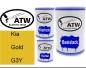 Preview: Kia, Gold, G3Y: 500ml Lackdose + 500ml Klarlack + 250ml Härter - Set, von ATW Autoteile West.