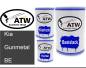 Preview: Kia, Gunmetal, BE: 500ml Lackdose + 500ml Klarlack + 250ml Härter - Set, von ATW Autoteile West.