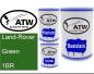 Preview: Land-Rover, Green, 1BR: 500ml Lackdose + 500ml Klarlack + 250ml Härter - Set, von ATW Autoteile West.