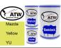 Preview: Mazda, Yellow, YU: 500ml Lackdose + 500ml Klarlack + 250ml Härter - Set, von ATW Autoteile West.