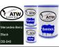 Preview: Mercedes-Benz, Black, DB-040: 500ml Lackdose + 500ml Klarlack + 250ml Härter - Set, von ATW Autoteile West.