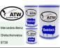 Preview: Mercedes-Benz, Gletscherweiss, 9738: 500ml Lackdose + 500ml Klarlack + 250ml Härter - Set, von ATW Autoteile West.