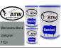 Preview: Mercedes-Benz, Liasgrau, 7751: 500ml Lackdose + 500ml Klarlack + 250ml Härter - Set, von ATW Autoteile West.