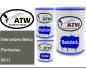 Preview: Mercedes-Benz, Perlweiss, 9611: 500ml Lackdose + 500ml Klarlack + 250ml Härter - Set, von ATW Autoteile West.