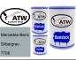 Preview: Mercedes-Benz, Silbergrau, 7708: 500ml Lackdose + 500ml Klarlack + 250ml Härter - Set, von ATW Autoteile West.