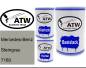 Preview: Mercedes-Benz, Steingrau, 7160: 500ml Lackdose + 500ml Klarlack + 250ml Härter - Set, von ATW Autoteile West.