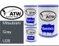Preview: Mitsubishi, Gray, U28: 500ml Lackdose + 500ml Klarlack + 250ml Härter - Set, von ATW Autoteile West.