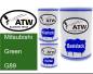 Preview: Mitsubishi, Green, G89: 500ml Lackdose + 500ml Klarlack + 250ml Härter - Set, von ATW Autoteile West.