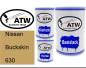 Preview: Nissan, Buckskin, 630: 500ml Lackdose + 500ml Klarlack + 250ml Härter - Set, von ATW Autoteile West.