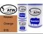 Preview: Nissan, Orange, 918: 500ml Lackdose + 500ml Klarlack + 250ml Härter - Set, von ATW Autoteile West.