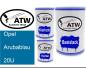 Preview: Opel, Arubablau, 20U: 500ml Lackdose + 500ml Klarlack + 250ml Härter - Set, von ATW Autoteile West.