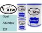 Preview: Opel, Azurblau, 227: 500ml Lackdose + 500ml Klarlack + 250ml Härter - Set, von ATW Autoteile West.