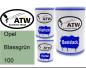 Preview: Opel, Blassgrün, 100: 500ml Lackdose + 500ml Klarlack + 250ml Härter - Set, von ATW Autoteile West.