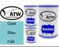 Preview: Opel, Blau, F48: 500ml Lackdose + 500ml Klarlack + 250ml Härter - Set, von ATW Autoteile West.