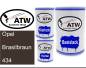 Preview: Opel, Brasilbraun, 434: 500ml Lackdose + 500ml Klarlack + 250ml Härter - Set, von ATW Autoteile West.